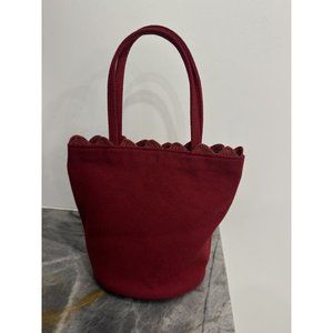 Sandrine Leonard Paris - Red Top Handle Felt Bag Purse - Small - Bucket Bag